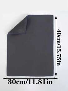 1入組漢字圖案清潔布現代纖維加厚吸水家用清潔抹布 - 灰色 - 查看 2