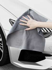 1入組漢字圖案清潔布現代纖維加厚吸水家用清潔抹布 - 灰色 - 查看 3