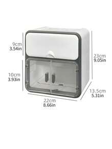 1入組PP衛生紙架簡約免打孔壁掛式壁掛式衛生間衛生紙架 - 白色 - 查看 4