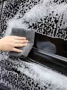 1入組漢字圖案清潔布現代纖維加厚吸水家用清潔抹布 - 灰色 - 查看 6