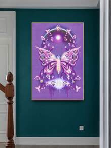 1set ABS DIY Diamond Painting, Modern Butterfly Pattern DIY Diamond Unframed Painting For Home - Multicolor - View 1