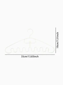 1pc Plastic Clothes Hanger, Modern Multifunction Clothes Hanger For Home - White - View 2