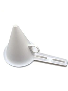 1pc Plastic Funnel, Minimalist White Pastry Funnel For Kitchen Baking - White - View 3