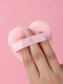 2pcs Heart Shaped Makeup Puff - Multicolor - View 5