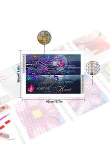 1set PMMA DIY Diamond Painting, Modern Butterfly Pattern DIY Diamond Unframed Painting For Home - Multicolor - View 3