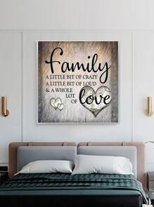 1pc PMMA DIY Diamond Painting Without Frame, Modern Heart & Slogan Graphic DIY Diamond Painting For Craft - Multicolor - View 1