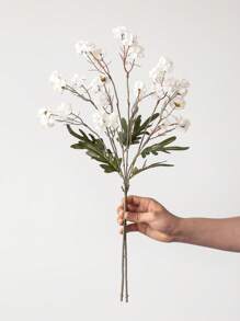 2pcs Plastic Artificial Flower, Modern Artificial Flower For Home - White - View 2