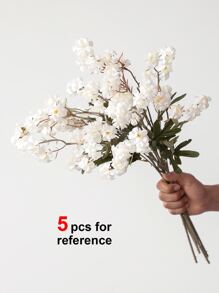 2pcs Plastic Artificial Flower, Modern Artificial Flower For Home - White - View 4