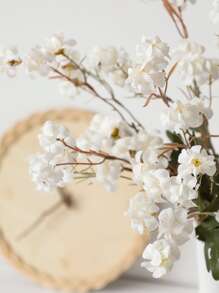 2pcs Plastic Artificial Flower, Modern Artificial Flower For Home - White - View 5