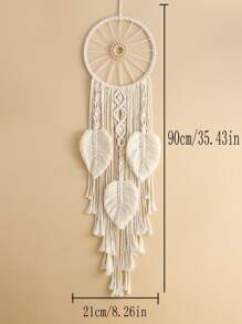 1pc Polyester Wall Hanging, Modern Leaf Decor Hanging Decoration For Home,Home Decor ,Room Decor,Wall Decor Gifts Birthday Graduation - White - View 3