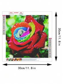 1set PMMA DIY Diamond Painting, Modern Flower Pattern DIY Diamond Unframed Painting For Home - Multicolor - View 2