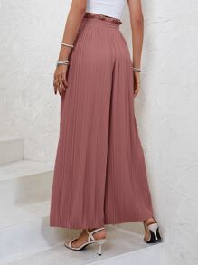 SHEIN Frenchy Pantalon ample à taille froncée