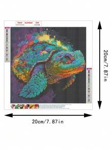 Turtle Pattern DIY Diamond Unframed Painting - Multicolor - View 2