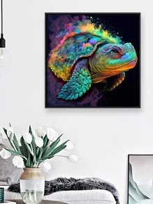 Turtle Pattern DIY Diamond Unframed Painting - Multicolor - View 3