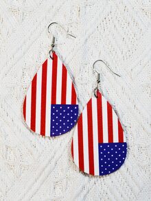 16對美式圖案耳墜 - 彩色 - 查看 2