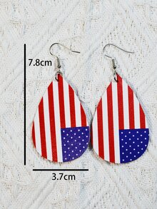 16對美式圖案耳墜 - 彩色 - 查看 4