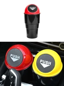 1pc Mini Car Trash Can - Red - View 1