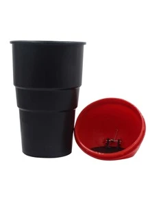 1pc Mini Car Trash Can - Red - View 3