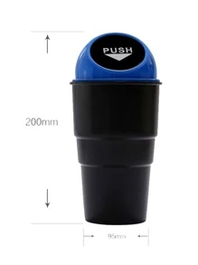 1pc Mini Car Trash Can - Red - View 4