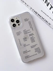 字母圖案透明手機殼 - 彩色 - 查看 1