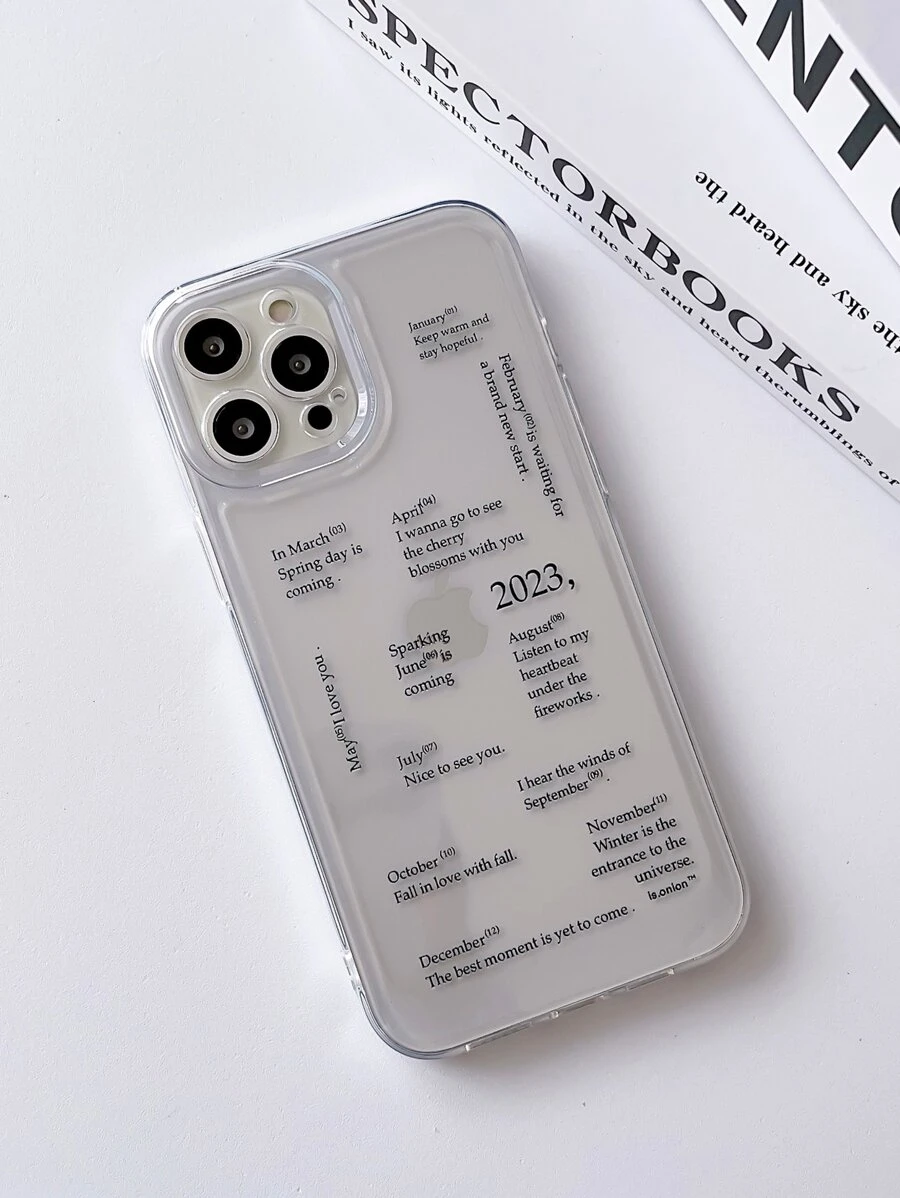 字母圖案透明手機殼 - 彩色 - 查看 1