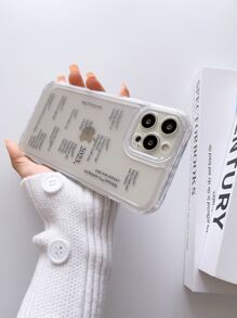 字母圖案透明手機殼 - 彩色 - 查看 2