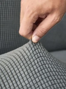 cái Bọc Ghế Sofa Hạt Ngô Màu Trơn, Phong Cách Hiện Đại Sợi Polyester Đàn Hồi Bọc Đệm Sofa Chống Bụi Chống Bụi Toàn Diện, Phù Hợp Cho Ghế Sofa Phòng Khách - Màu Xám nhạt - Xem 2