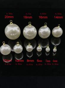 10 Cái/bộ Thời Trang Ngọc Trai Giả Hình Tròn Mặt Dây Chuyền Tự Làm Cho Nữ Cho Tự Làm Trang Sức Làm - trắng - Xem 5