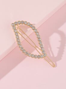 2pcs Women Rhinestone Leaf Decor Fashion Hair Clip - Multicolor - View 3