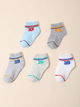 Creative Numeric Pattern Knit Children Socks, Cute And Suitable For Daily Wear, Autumn New Arrival