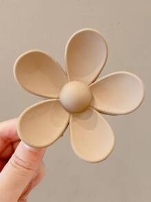 1 cái kẹp tóc thiết kế hoa thời trang cho nữ - Màu be - Xem 3