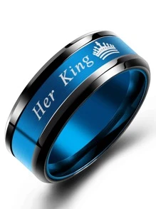 Vòng họa tiết chữ cái nam - Màu xanh lam - Xem 4