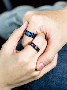 Vòng họa tiết chữ cái nam - Màu xanh lam - Xem 6