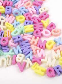 100 Chiếc Acrylic Bảng Chữ Cái Quyến Rũ Mặt Dây Chuyền Cho DIY Vòng Cổ Trang Sức Làm Kính Mắt Dây Thủ Công Phát Hiện Phụ Kiện (Chữ Cái Ngẫu Nhiên) - Nhiều màu - Xem 3