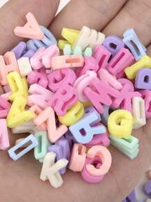 100 Chiếc Acrylic Bảng Chữ Cái Quyến Rũ Mặt Dây Chuyền Cho DIY Vòng Cổ Trang Sức Làm Kính Mắt Dây Thủ Công Phát Hiện Phụ Kiện (Chữ Cái Ngẫu Nhiên) - Nhiều màu - Xem 6