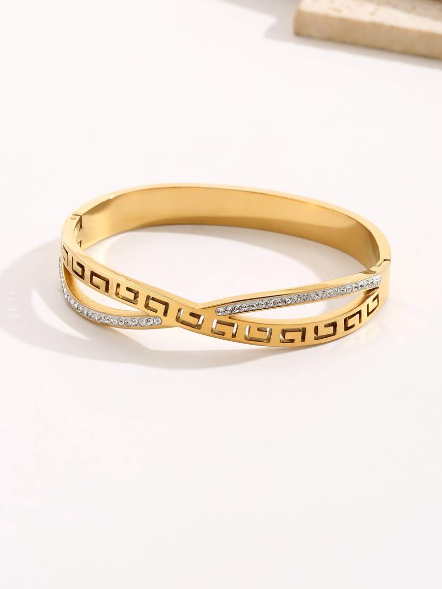 Vòng tay trang trí rhinestone - Vàng - Xem 1