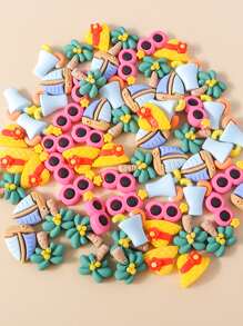 15 cái/bộ Ngẫu Nhiên Thiết Kế Cây Dừa Phụ Kiện Trang Sức Tự Làm - Nhiều màu - Xem 1