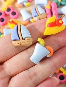 15 cái/bộ Ngẫu Nhiên Thiết Kế Cây Dừa Phụ Kiện Trang Sức Tự Làm - Nhiều màu - Xem 5