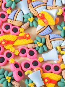 15 cái/bộ Ngẫu Nhiên Thiết Kế Cây Dừa Phụ Kiện Trang Sức Tự Làm - Nhiều màu - Xem 7