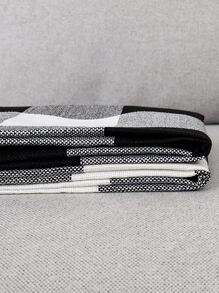 1 Họa Tiết Kẻ Sọc Trang Trí Vỏ Gối, Chất Liệu Vải Hiện Đại Đệm Cho Phòng Khách, Trang Trí Nhà Cửa - Đen và trắng - Xem 4