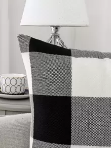 1 Họa Tiết Kẻ Sọc Trang Trí Vỏ Gối, Chất Liệu Vải Hiện Đại Đệm Cho Phòng Khách, Trang Trí Nhà Cửa - Đen và trắng - Xem 5