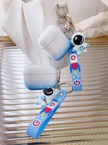 Clear Ombre Anti-fall Case With Astronaut Pendant Compatible With AirPods - Multicolor - View 2