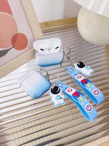 Clear Ombre Anti-fall Case With Astronaut Pendant Compatible With AirPods - Multicolor - View 5