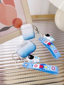 Clear Ombre Anti-fall Case With Astronaut Pendant Compatible With AirPods - Multicolor - View 6