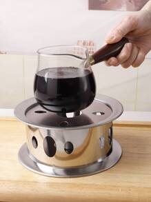 1set Stainless Steel Teapot Heating Base - Silver - View 4