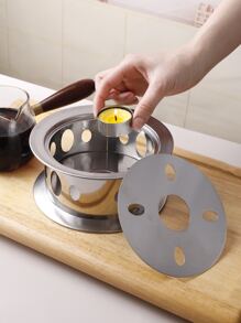 1set Stainless Steel Teapot Heating Base - Silver - View 5