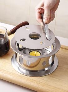 1set Stainless Steel Teapot Heating Base - Silver - View 7