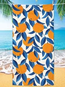 1 Khăn Đi Biển Hoa Văn Màu Cam, Vải Hình Chữ Nhật Đi Biển Cho Bơi, Lặn, Mùa Hè - Nhiều màu - Xem 1