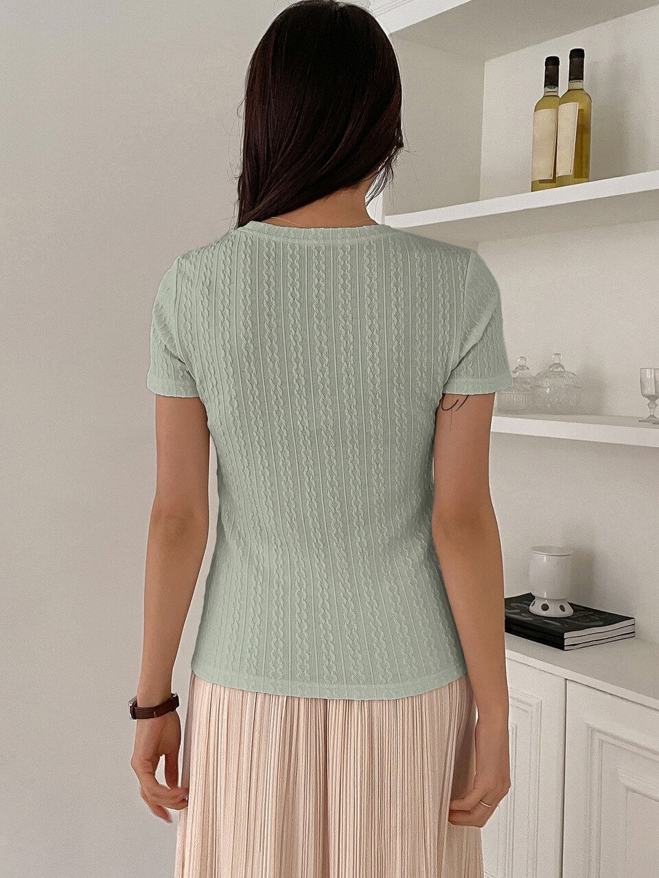 Solid Round Neck Tee