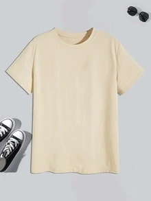 Manfinity Men Plus Slogan Graphic Tee - Khaki - View 2